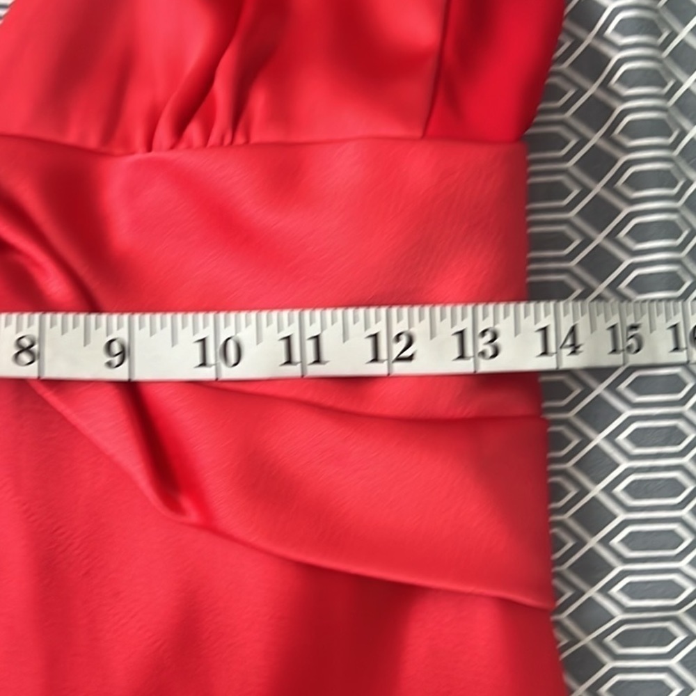 VTG Issue New York Coral Satin Slip Dress Bias Cut Cocktail Evening Glam Size - Picture 9 of 11